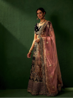 Multicolour Embroidered Lehenga choli with Blouse 2